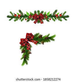 Christmas Holly brunches decoration vector