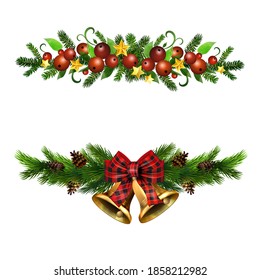 Christmas Holly brunches decoration vector