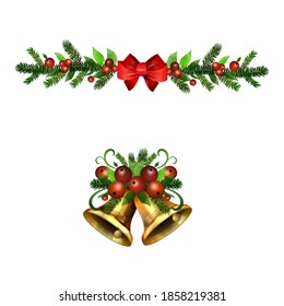 Christmas Holly brunches decoration vector