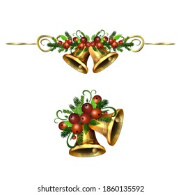 Christmas Holly brunches decoration vector