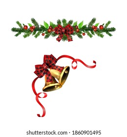 Christmas Holly brunches decoration vector