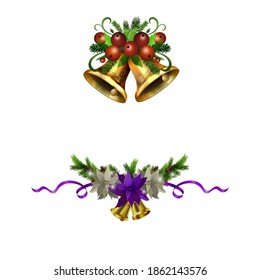 Christmas Holly brunches decoration vector