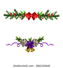 Christmas Holly brunches decoration vector