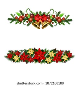 Christmas Holly brunches decoration vector