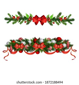 Christmas Holly brunches decoration vector