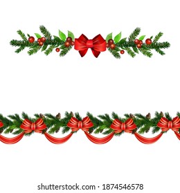 Christmas Holly brunches decoration vector