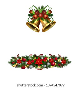 Christmas Holly brunches decoration vector