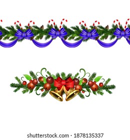 Christmas Holly brunches decoration vector