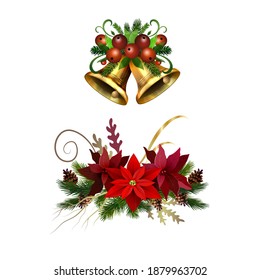 Christmas Holly brunches decoration vector