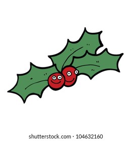 christmas holly cartoon