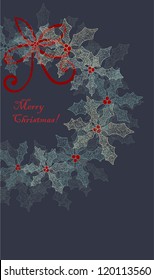 Christmas holly garland.
