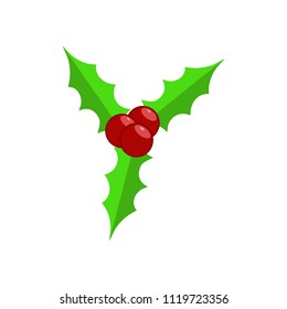 christmas - holly icon vector
