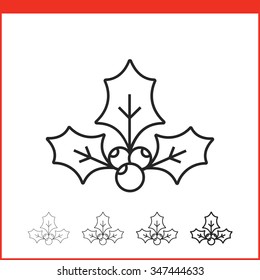 Icono de la Navidad. Icono del vector. Estilo lineal