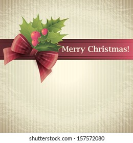 Christmas holly. Vector illustration.