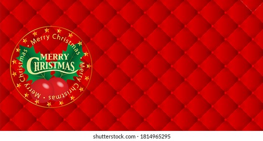 Christmas holly winter red background