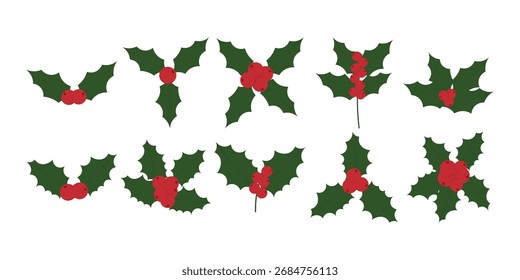 Coleção de Conjunto de Folhas Sagradas de Natal
