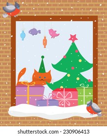 Christmas in a home