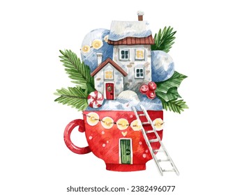 Christmas home element vector illustration