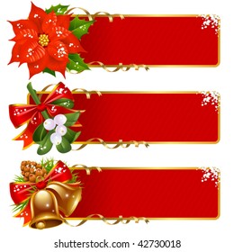 Christmas horizontal background set