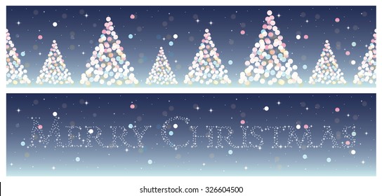 Christmas horizontal backgrounds set