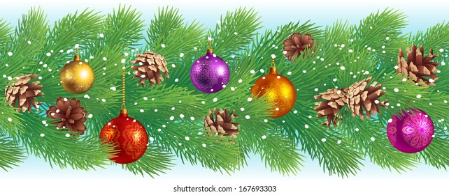 Christmas horizontal seamless background