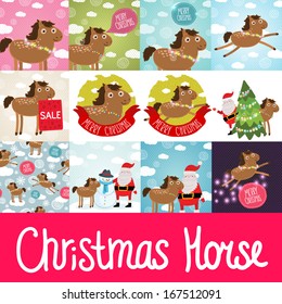 Christmas horse set