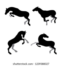 Christmas Horse Vector Set Stock Vector (Royalty Free) 1239388327