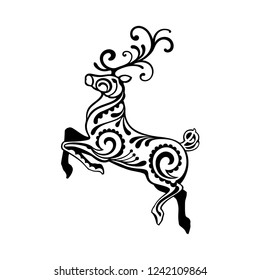 Christmas Horse Vector Set Stock Vector (Royalty Free) 1242109864