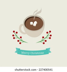 Christmas hot chocolate greeting card