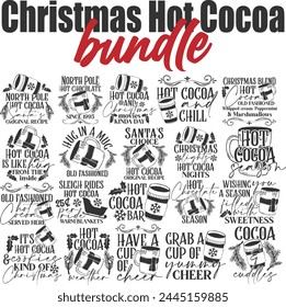 Christmas Hot Cocoa Vector Designs Bundle