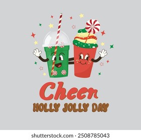 Christmas hot coffee cups png, christmas sublimation