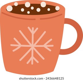 Christmas Hot Drink Vector Illustration