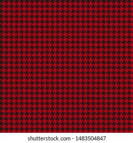 Christmas houndstooth seamless pattern with red and black stripes