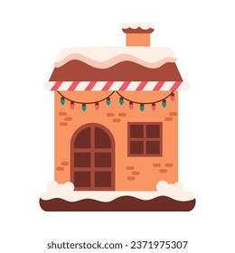 christmas house design vector isolated