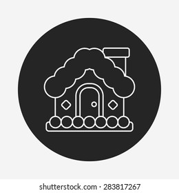 Christmas house icon