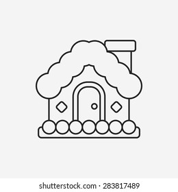 Christmas house icon