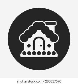 Christmas house icon