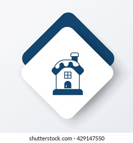 Christmas house icon