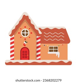 christmas house illustration vector isolated