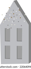 Christmas House isolated Vector illustration on white background