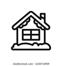 Christmas house vector icon