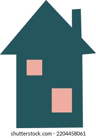 Christmas house vector in white background