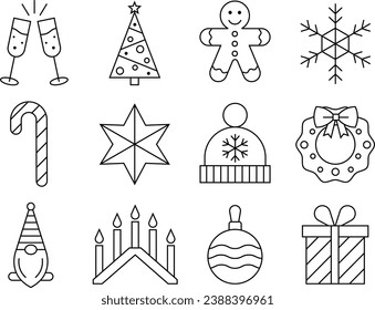 ilustración de vector plano de christmas