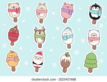 Christmas Ice Cream sticker, planner and scrapbook.