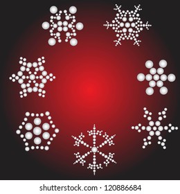Christmas ice crystals vector