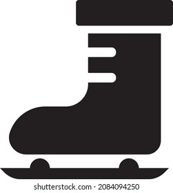 Christmas Ice Skate black icon. Isolated simple vector icon