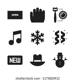 christmas icon. 9 christmas vector icons set. new, hat and snowman icons for web and design about christmas theme