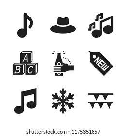 christmas icon. 9 christmas vector icons set. snowflake, new and creche icons for web and design about christmas theme