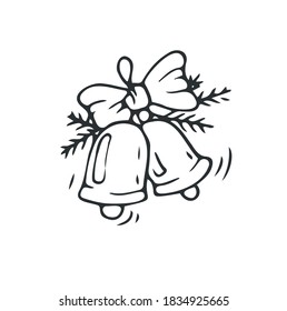 
Christmas icon bells for decoration of postcards, posters, prints