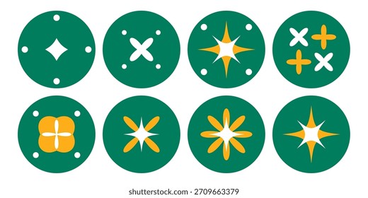 Christmas Icon Bundle. Festive Bright Element Isolated on Background. New Year Party Decoration. Greeting Card or Family Invitation Element Symbol